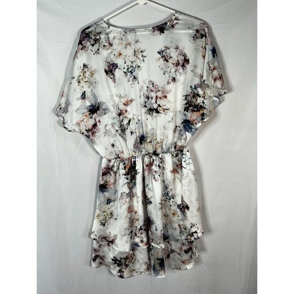 Show Me Your MuMu Floral Shawna Flutter Sleeve Tiered Mini Dress Size‎ Large - Picture 7 of 8